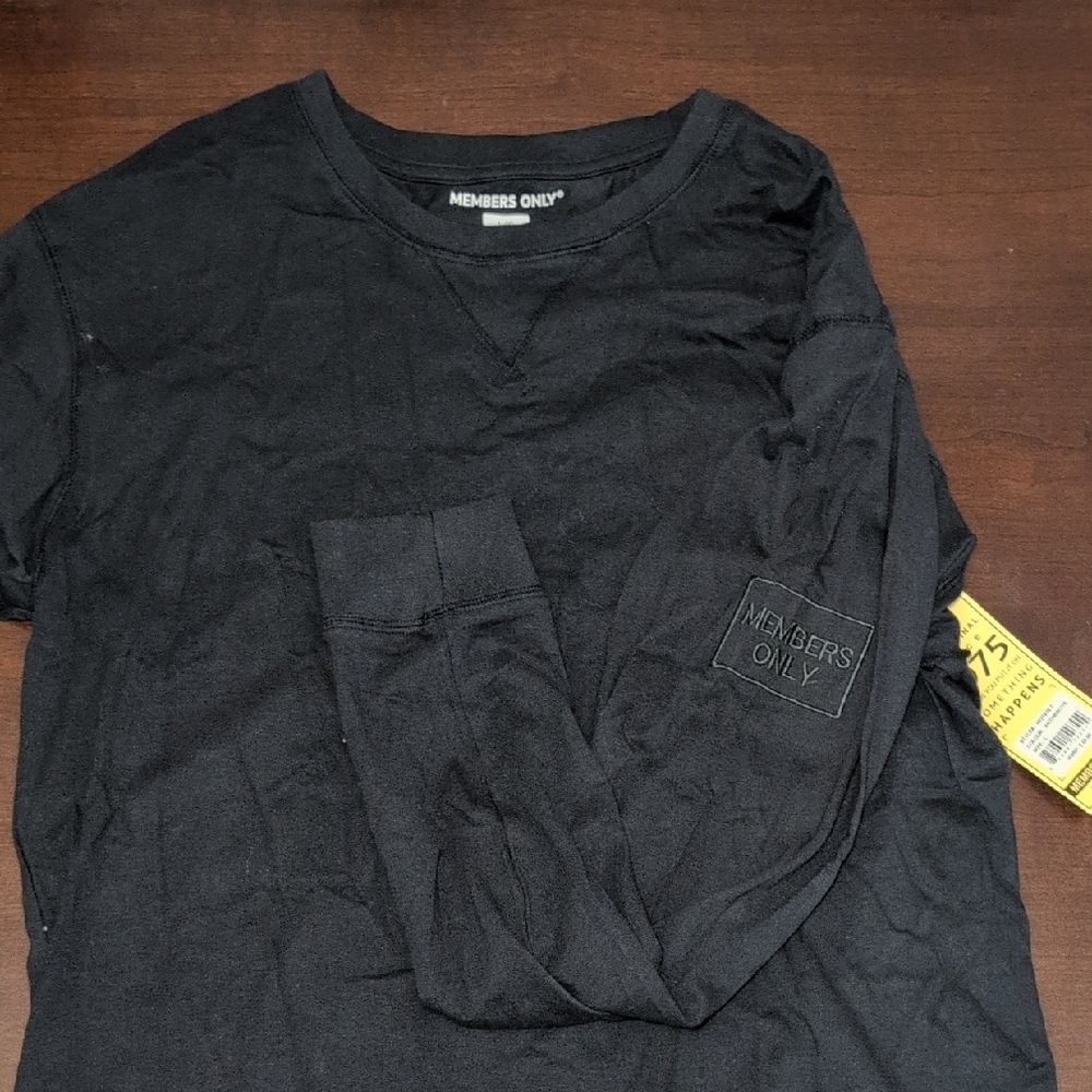 Members Only Classic Black Long Sleeve Shirt